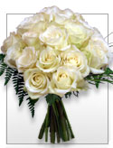 Perfect Pureness - White Roses Bouquet